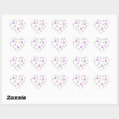 Schattig romantisch paars hart verjaardag sticker (Vel)