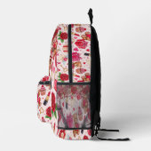 Schattig romantisch rood & roze aquarel liefdespat bedrukte rugzak (Rechts)