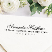 Schattig romantisch script retouradres zelfinktende stempel