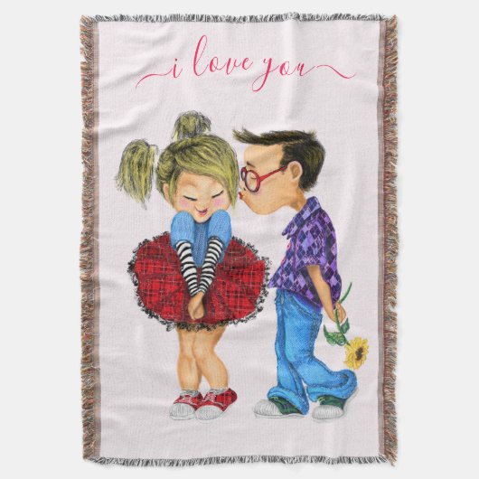 Schattig romantisch stel - Liefde - Ik hou van jou Deken (Voorkant Verticaal)