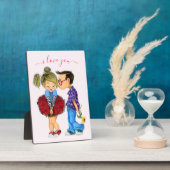 Schattig romantisch stel - Liefde - Ik hou van jou Fotoplaat (Zijkant)