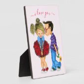 Schattig romantisch stel - Liefde - Ik hou van jou Fotoplaat (Zijkant)
