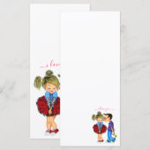 Schattig Romantisch Stel Liefde - Kus - Ik hou van Menu (Voorkant / Achterkant)