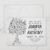 schattig romantisch van de kartonnen kroon , sla d save the date (Voorkant / Achterkant)