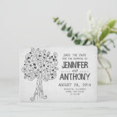 schattig romantisch van de kartonnen kroon , sla d save the date (Staand voorkant)