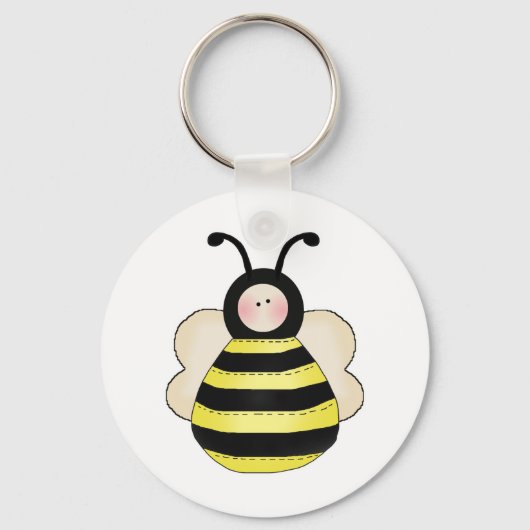 schattig ronde hommel sleutelhanger (Voorkant)
