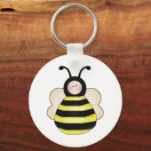 schattig ronde hommel sleutelhanger (Voorkant)