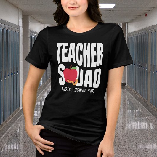Schattig Rood Appel Lerarenteam Tri-Blend Shirt