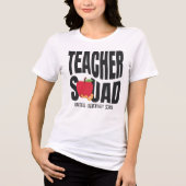 Schattig Rood Appel Onderwijs Team Tri-Blend Shirt (Voorkant)