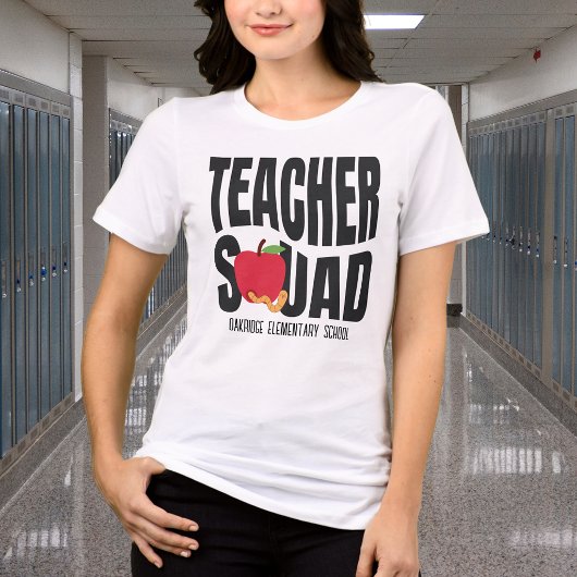 Schattig Rood Appel Onderwijs Team Tri-Blend Shirt