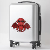 Schattig rood Cthulhu Zee monster Sticker (Koffer)