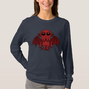 Schattig rood Cthulhu Zee monster T-shirt