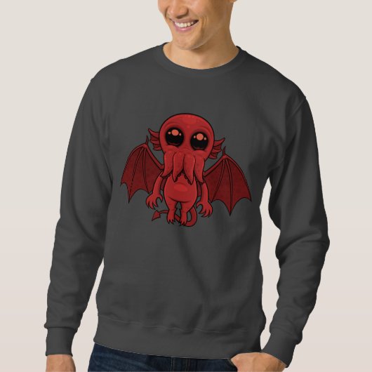 Schattig rood Cthulhu Zee monster Trui (Voorkant)