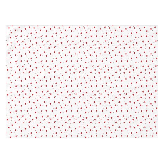 Schattig rood en wit harten patroon tafelkleed (Voorkant (Horizontaal))