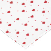 Schattig rood en wit harten patroon tafelkleed (Gekanteld)