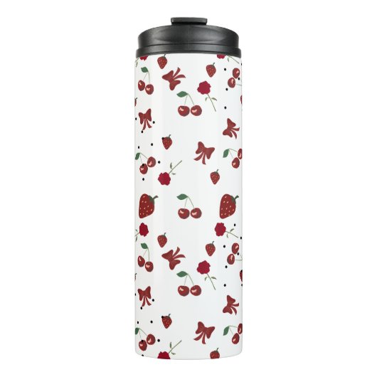 schattig rood en wit thermosbeker (Voorkant)