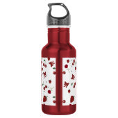 schattig rood en wit waterfles (Achterkant)