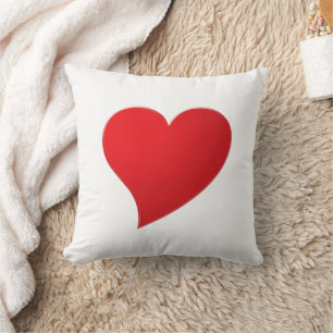 Schattig rood groot hart minimalistisch modern Val Kussen