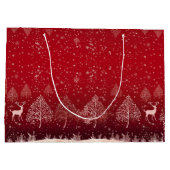 Schattig Rood Kerstfeest Groot Cadeauzakje (Achterkant)
