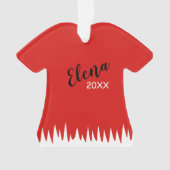 Schattig rood kleedvormig Ornament (voorkant)