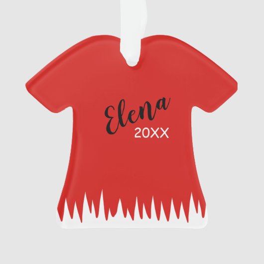 Schattig rood kleedvormig Ornament (voorkant)