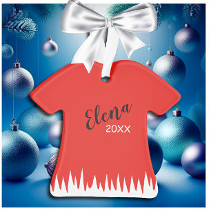 Schattig rood kleedvormig Ornament
