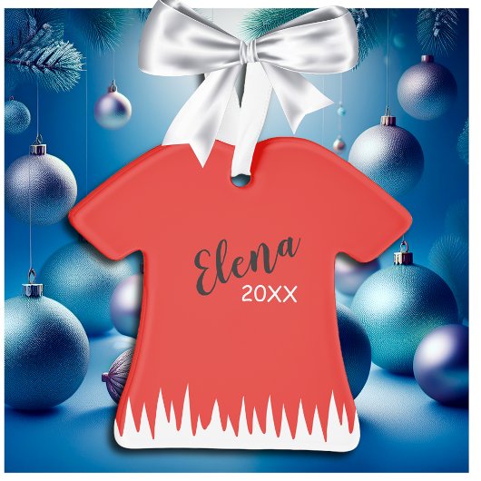 Schattig rood kleedvormig Ornament