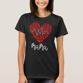 Schattig rood liefde hart mama Moederdag cadeau T-shirt