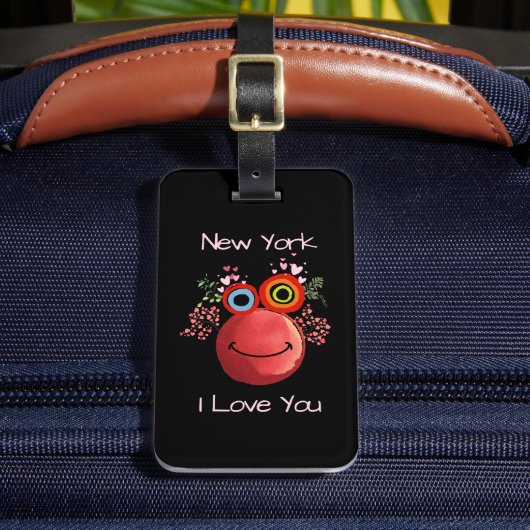 Schattig Rood New York Ik hou van jou Bagagelabel (Voorkant Insitu 2)