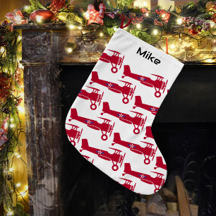 Schattig rood vliegtuig voor jongen, Kleine Aviato Grote Kerstsok