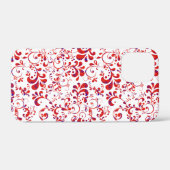 Schattig rood wit bloemenpatroon Case-Mate iPhone case (Achterkant (horizontaal))