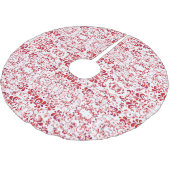 Schattig rood wit bloemmotief kerstboom rok (Gekanteld)