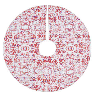 Schattig rood wit bloemmotief kerstboom rok