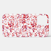 Schattig rood wit bloempatroon Case-Mate iPhone case (Achterkant (horizontaal))