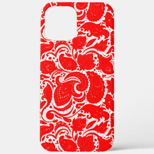 Schattig rood wit paisley patroon Case-Mate iPhone case
