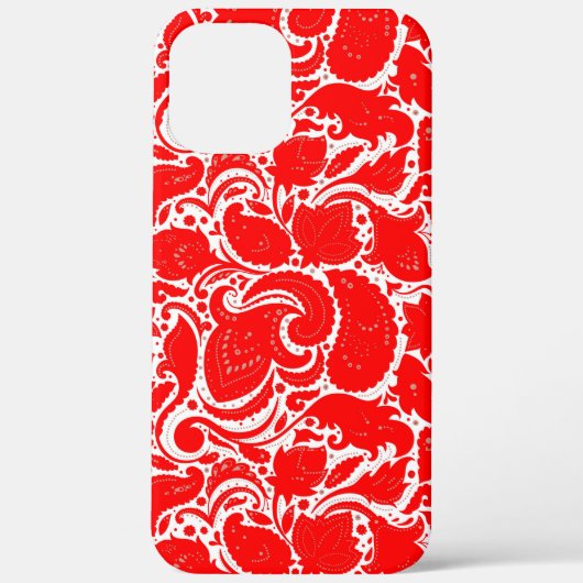 Schattig rood wit paisley patroon Case-Mate iPhone case (Achterkant)