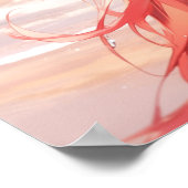 Schattig roodharig anime meisje op het strand poster (Hoek)