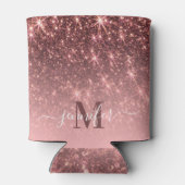 Schattig Roos gouden glitter Blikjeskoeler (Achterkant)