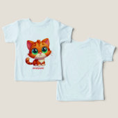 Schattig rossig tabby poesje cartoon (Ontwerp Voorkant & Achterkant)