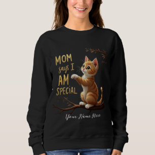 Schattig rossig tabby poesje mama zegt ik ben spec trui