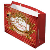 Schattig Royal African Prince Rood & Goud Groot Cadeauzakje (Achterkant Gekanteld)