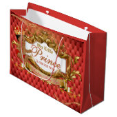 Schattig Royal African Prince Rood & Goud Groot Cadeauzakje (Voorkant Gekanteld)