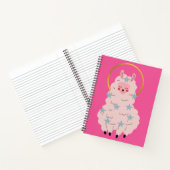 Schattig roze alpaca Notitieboek (Binnen)