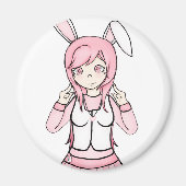 Schattig roze anime konijntje meisje lolita magneet (Voorkant)