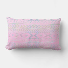Schattig Roze Azteekse Kunst Geïnspireerd Patroon Kussen