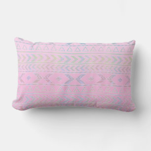 Schattig Roze Azteekse Kunst Geïnspireerd Patroon Kussen