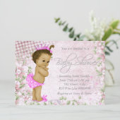 Schattig  roze Baby shower Kaart (Staand voorkant)