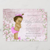 Schattig  roze Baby shower Kaart (Voorkant / Achterkant)