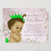 Schattig  roze Baby shower Kaart (Voorkant / Achterkant)