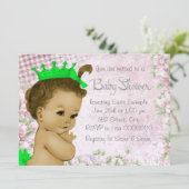 Schattig  roze Baby shower Kaart (Staand voorkant)